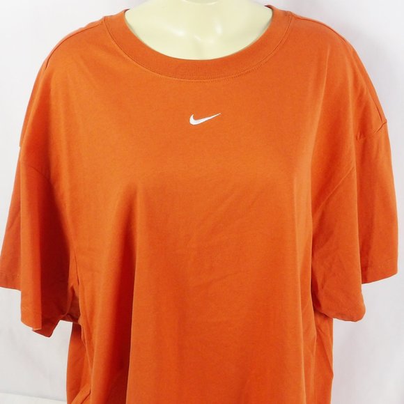 Nike Loose Fit Plus Size Orange Boyfriend  Short Sleeve Tee Shirt 2X NWT - Picture 3 of 6
